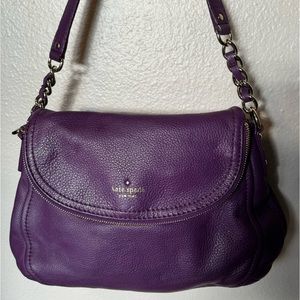 Kate Spade Purple Leather Shoulder Bag